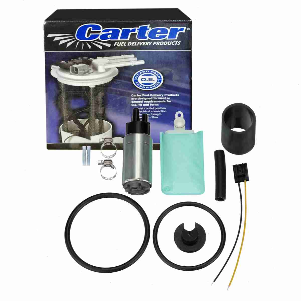 Carter Fuel Pump & Strainer Set compatible with Toyota MR2 1.6L 2.0L 2.2L L4 1985-1995