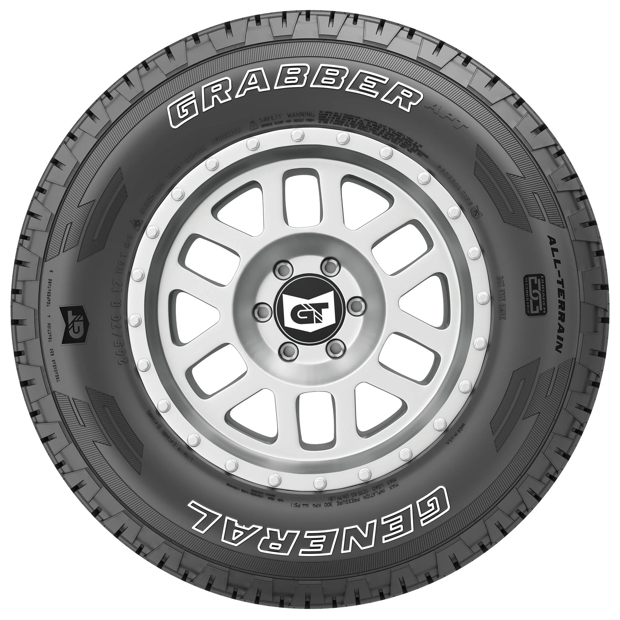 General Grabber APT LT265/70R18/6 113/110S BW All Terrain Tire