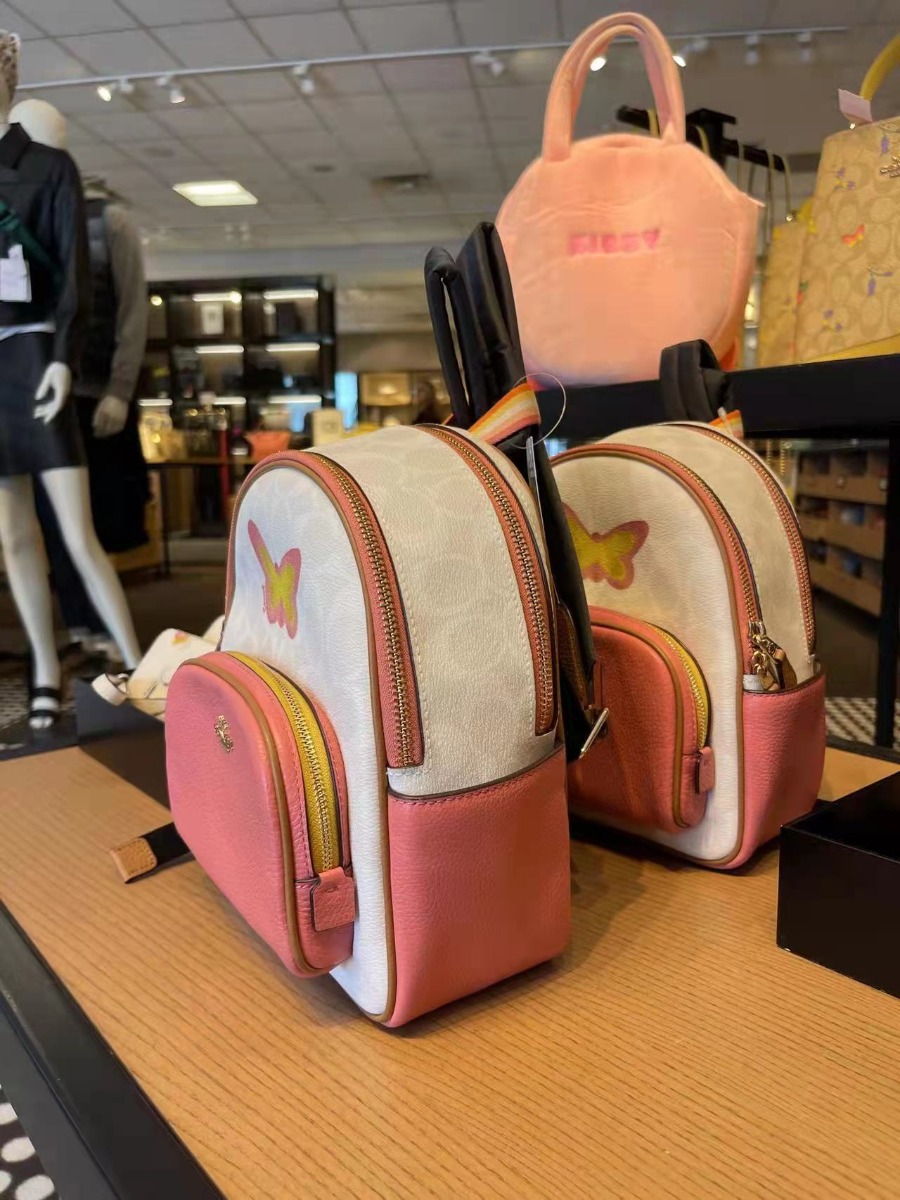 Coach (C8257) Mini Court Signature Coated Canvas Butterfly Motif Backpack Bag