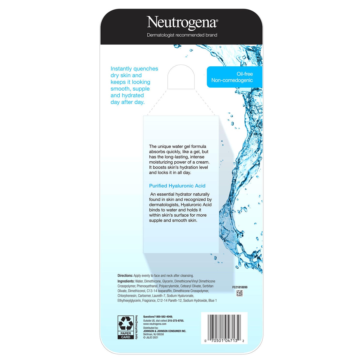 Neutrogena Hydro Boost Water Gel, 1.7 Fluid Ounce (Pack of 2)