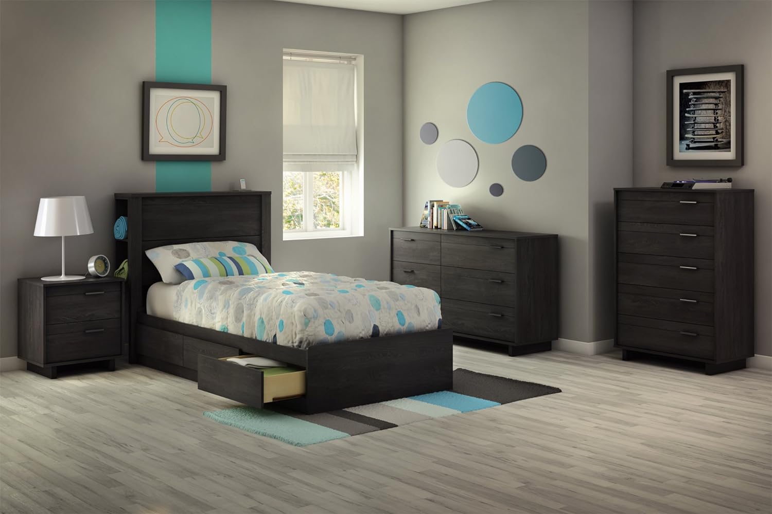 Fynn 6-Drawer Double Dresser, 0, Gray Oak