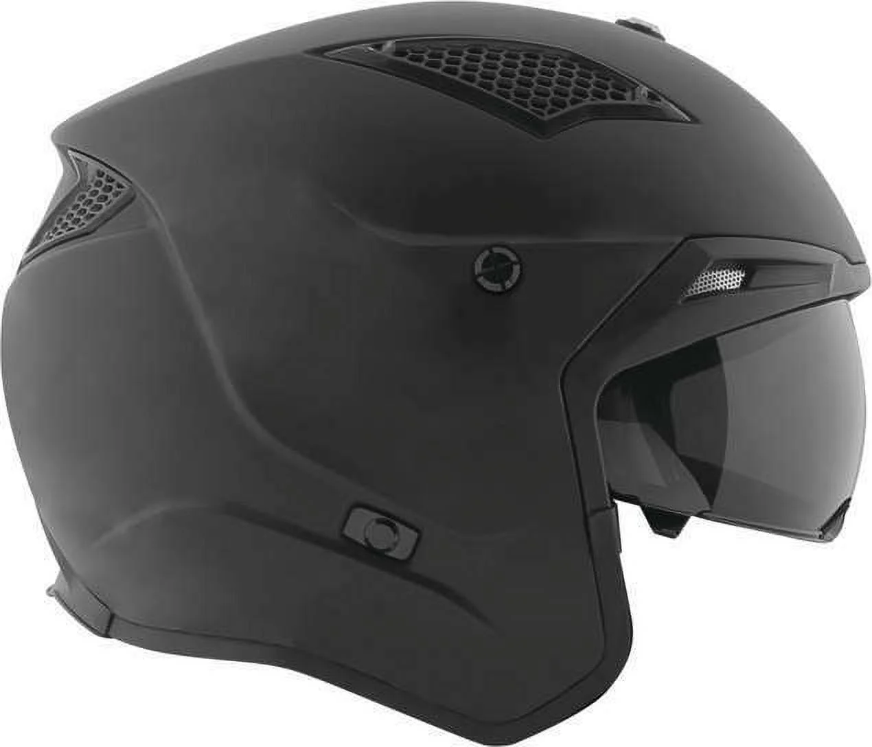 Speed & Strength SS2400 Solid Open Face Motorcycle Helmet Black XL