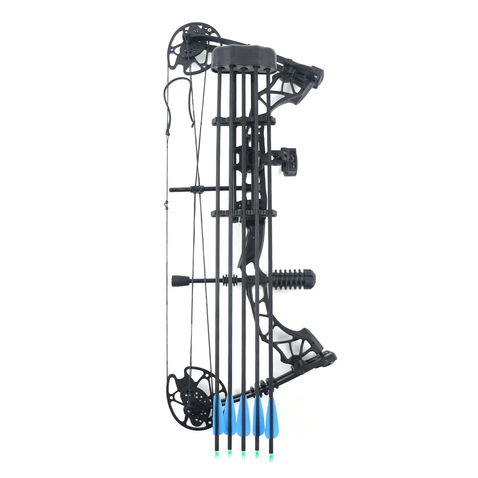 Fichiouy Compound Bow Arrows Kit Archery Target Shooting Practice Tool with Bullseye Paper & 12 Arrows