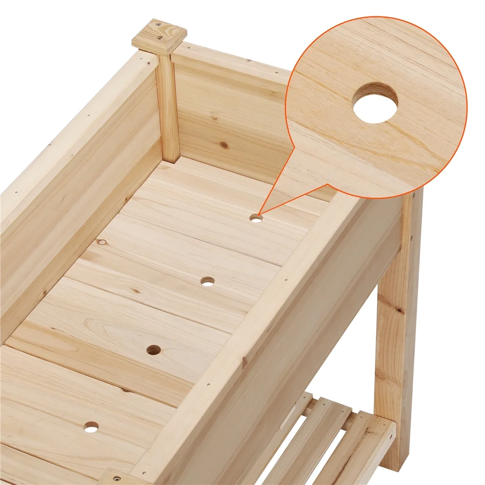 Yaheetech Wooden Raised Garden Bed Elevated Planter Box