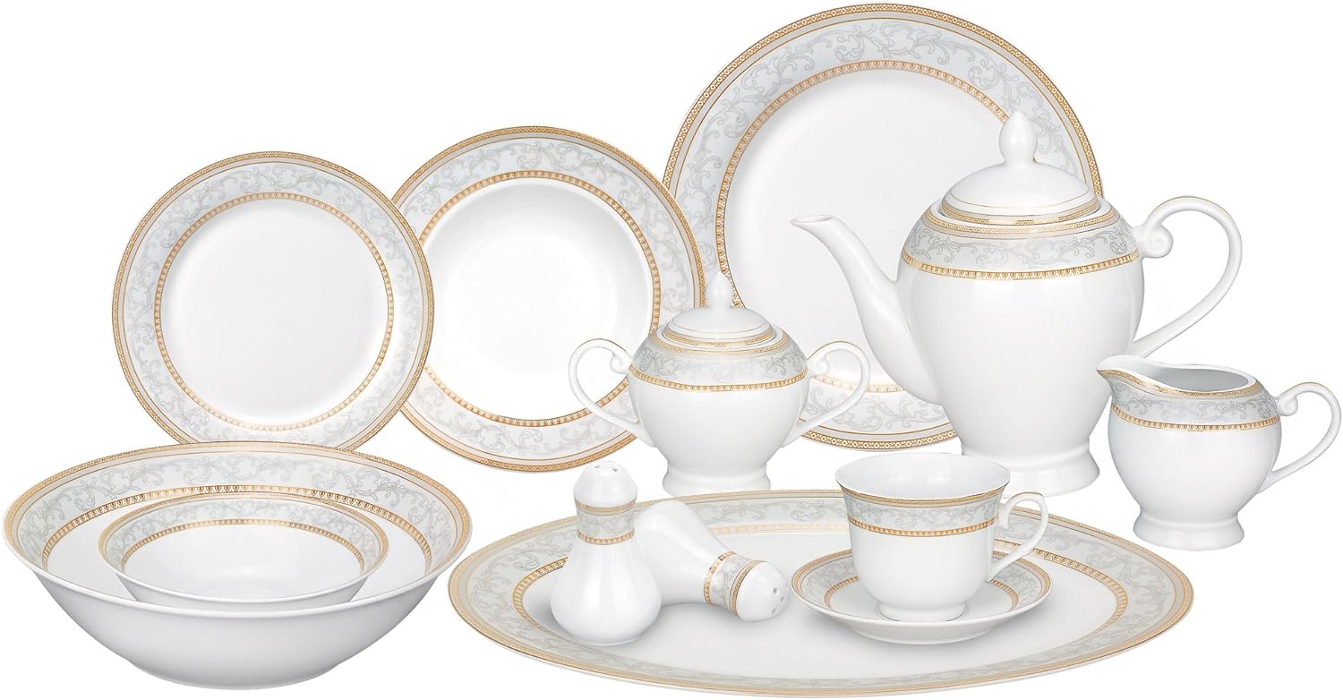 Porcelain Dinnerware Set, Giada, Service For 8