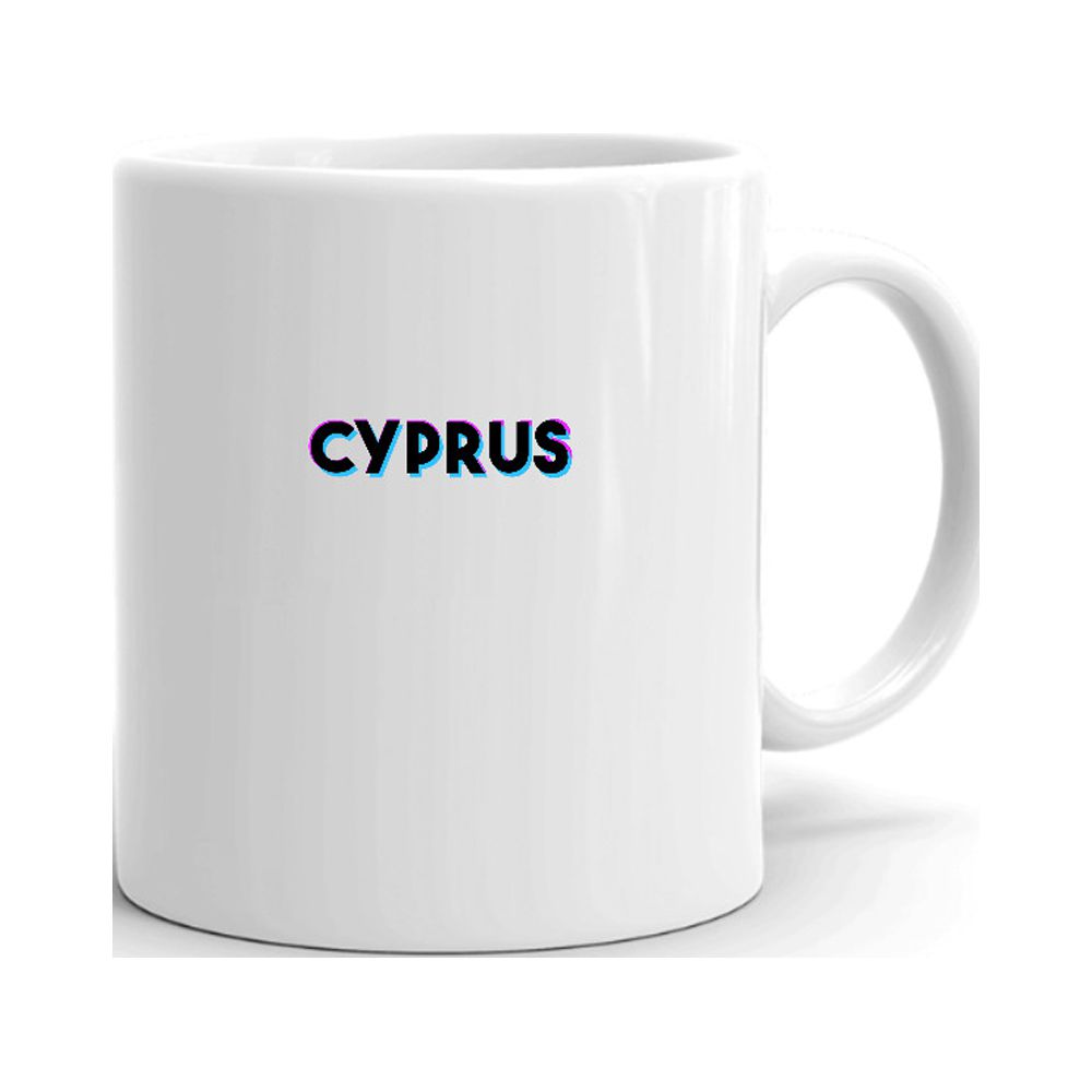 Tri Color Cyprus Ceramic Dishwasher And Microwave Safe Mug By Undefined Gifts