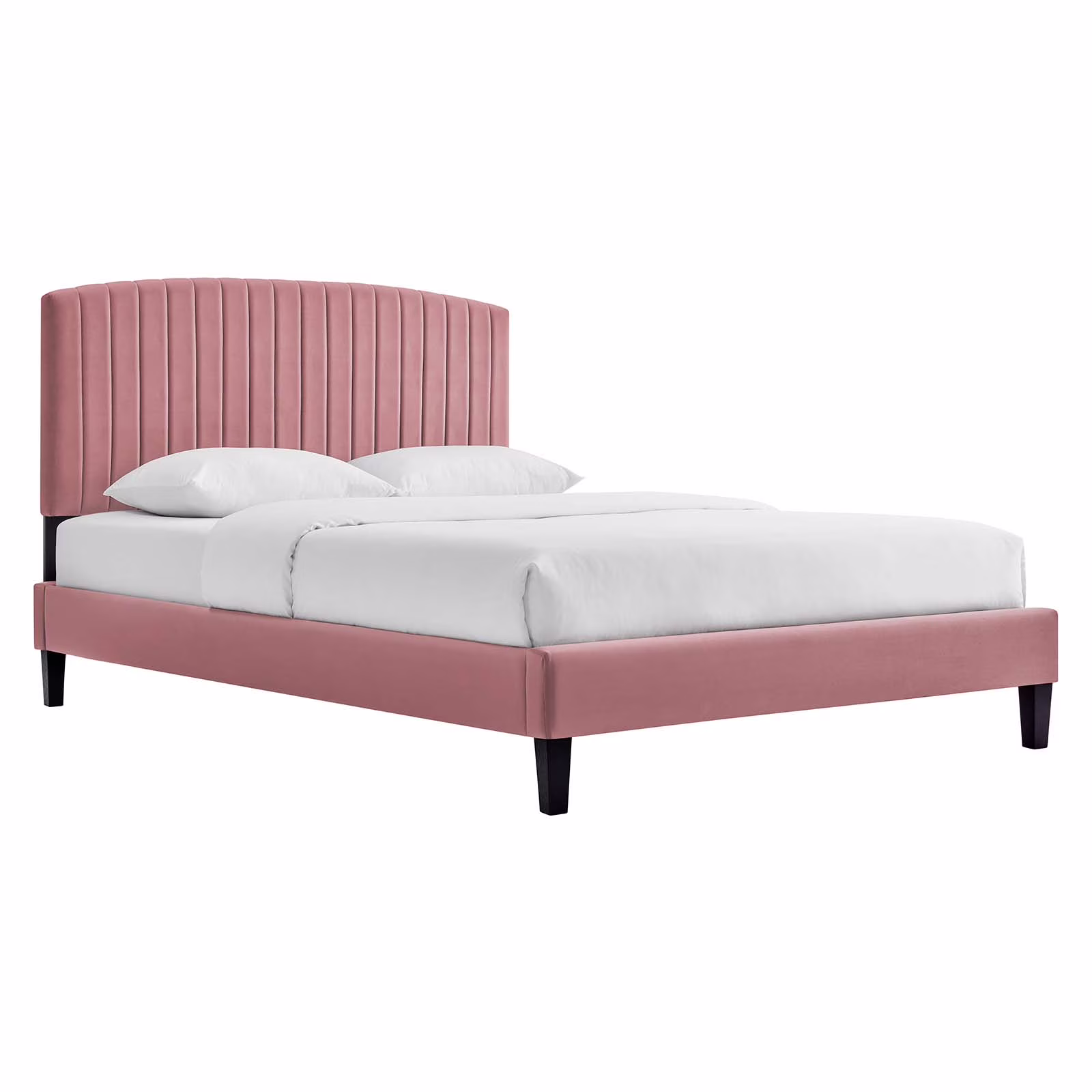 Modway Alessi Performance Velvet King Platform Bed, Multiple Colors