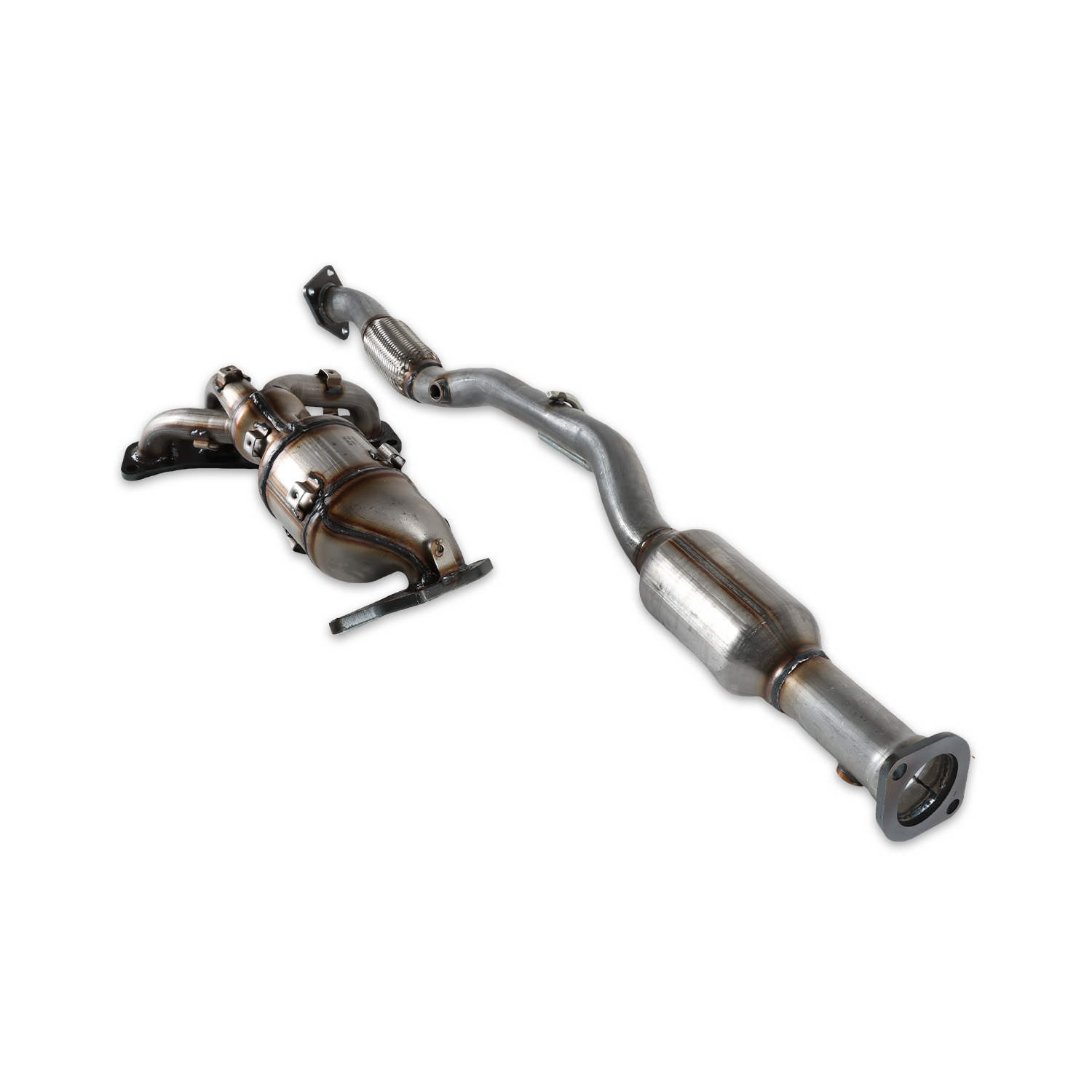 PANGOLIN 2Pcs Catalytic Converter Kit Fits for 2007 2008 2009 2010 2011 2012 2013 Nissan Altima 2.5L EPA Manifold Gasket Bolts Catalytic Converter Replacement Part OE 54782, 16593