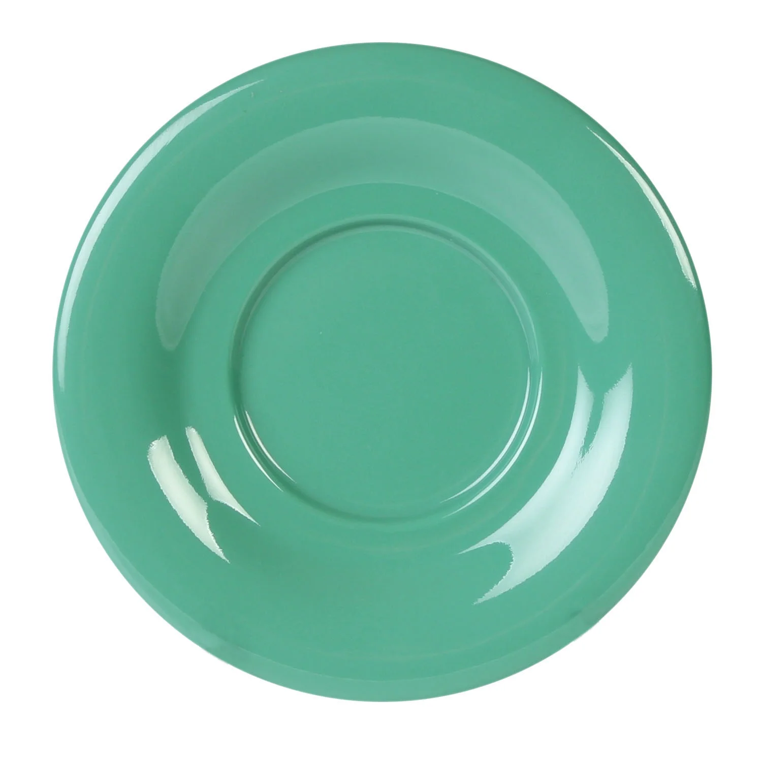 Excellante Color Green melamine dinnerware collection 5.5 inch saucer, comes in dozen