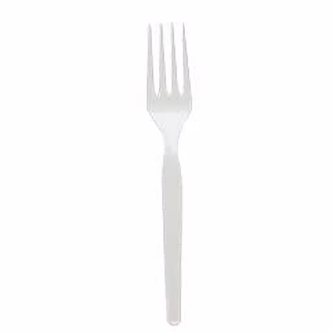 Dixie Plastic Cutlery, Heavy Mediumweight Forks, White, 1,000/Carton