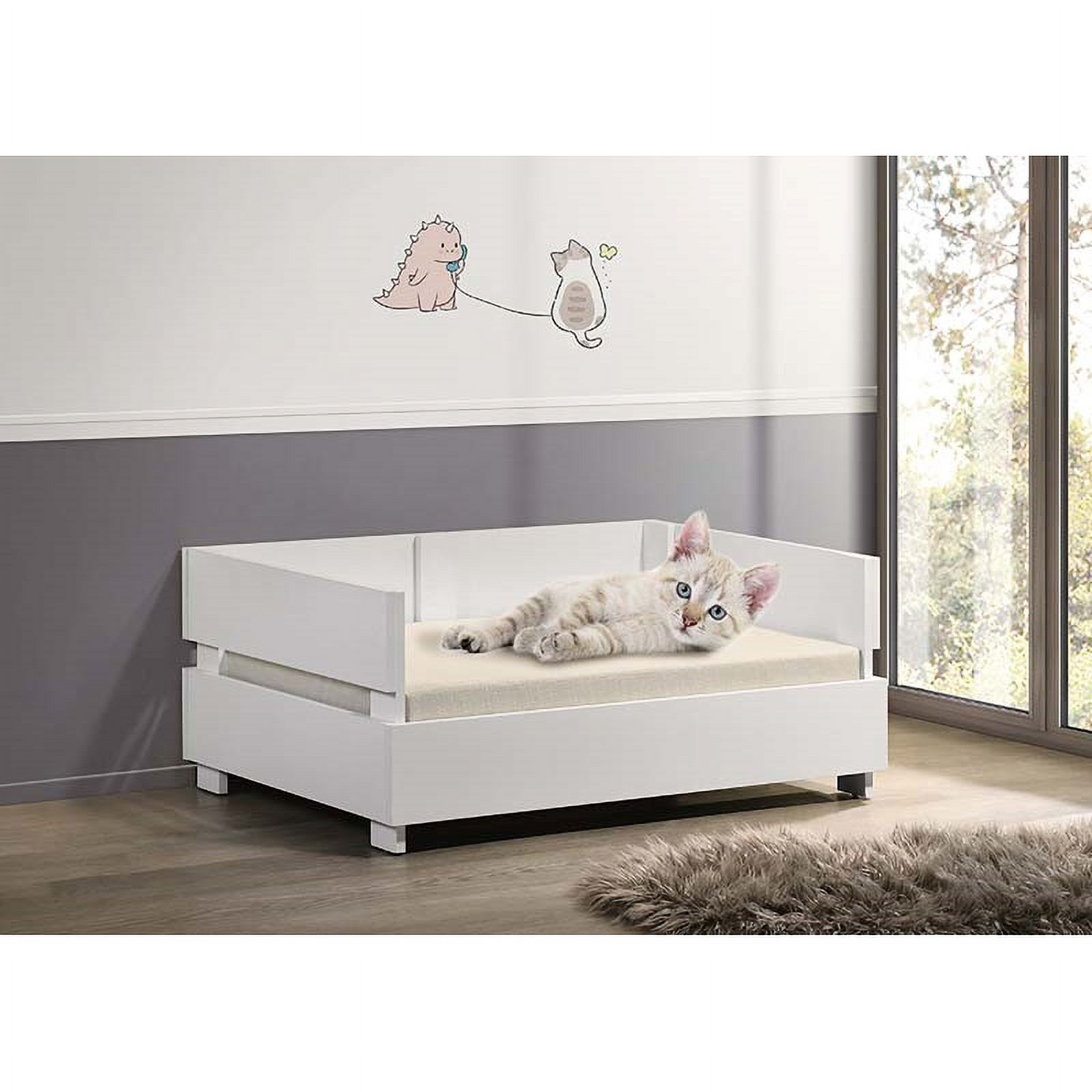 Progressive Furniture Marshmallow Pet Bed W/Cushion in White/Off White