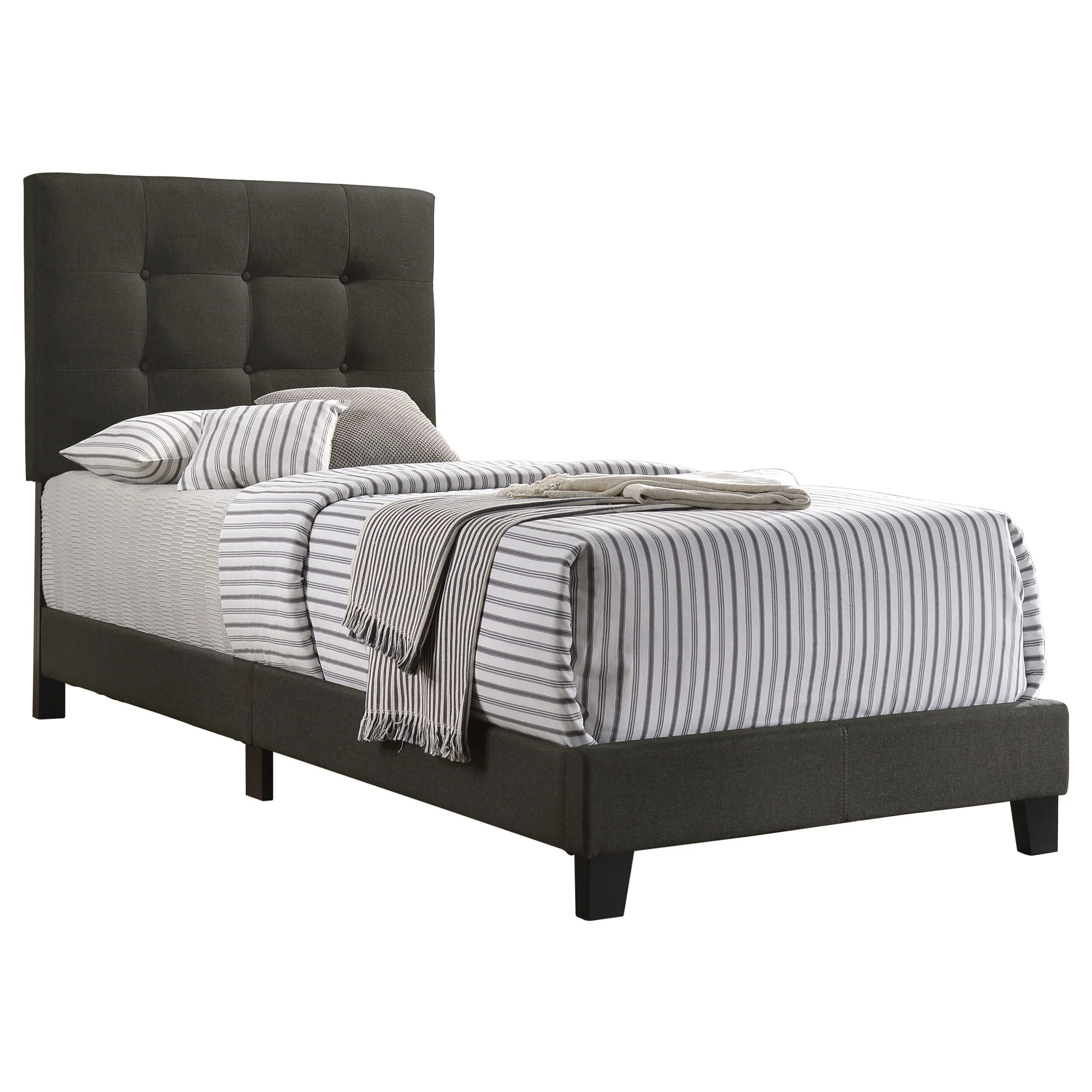 Coaster  Furniture Mapes Tufted Upholstered Bed Charcoal Queen