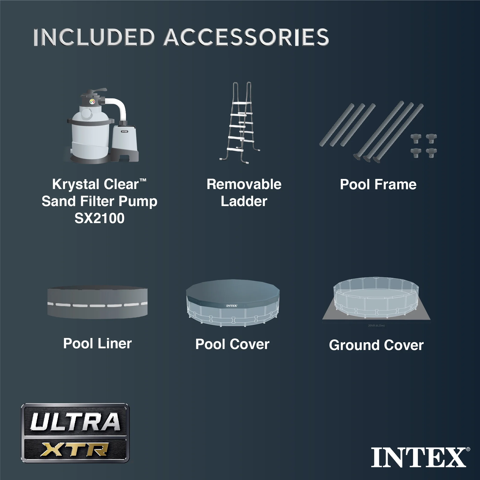 Intex 18Ft x 52In Ultra XTR Frame Above Ground Swimming Pool Set with Pump