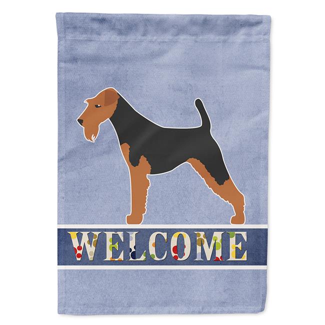 Airedale Terrier Welcome Flag Canvas House Size