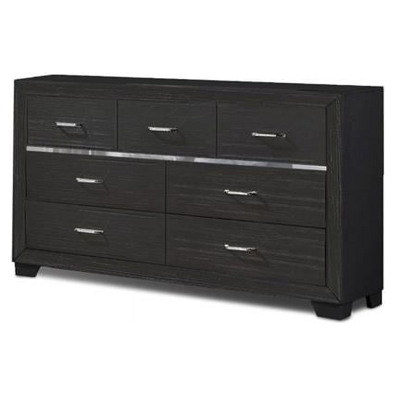 56.9 in. Wooden Dresser, Charcoal