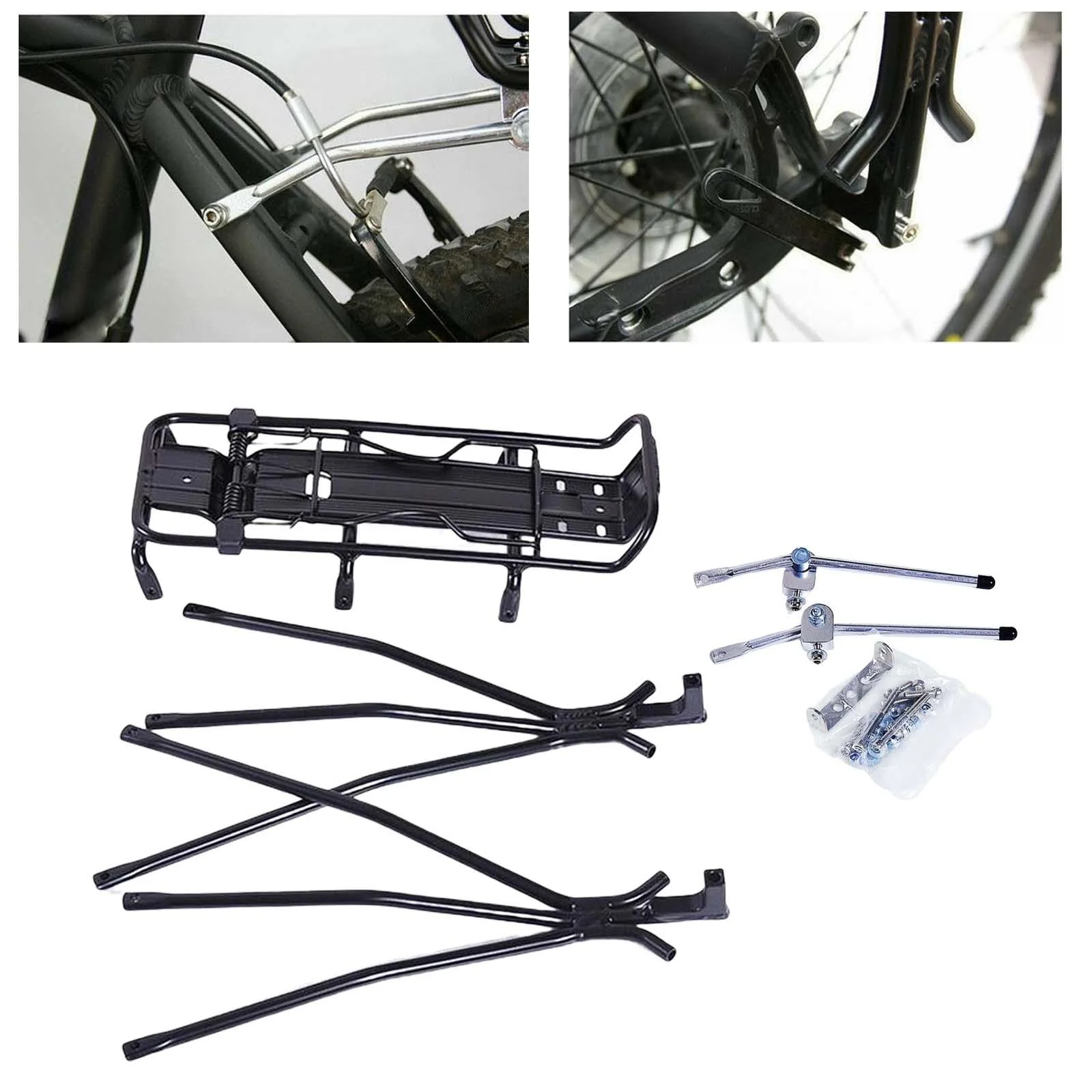 Bike Rear Carrier Rack Pannier Rack Mounted Holder Stand Luggage Cycling Equipment Distance Cycling Travel