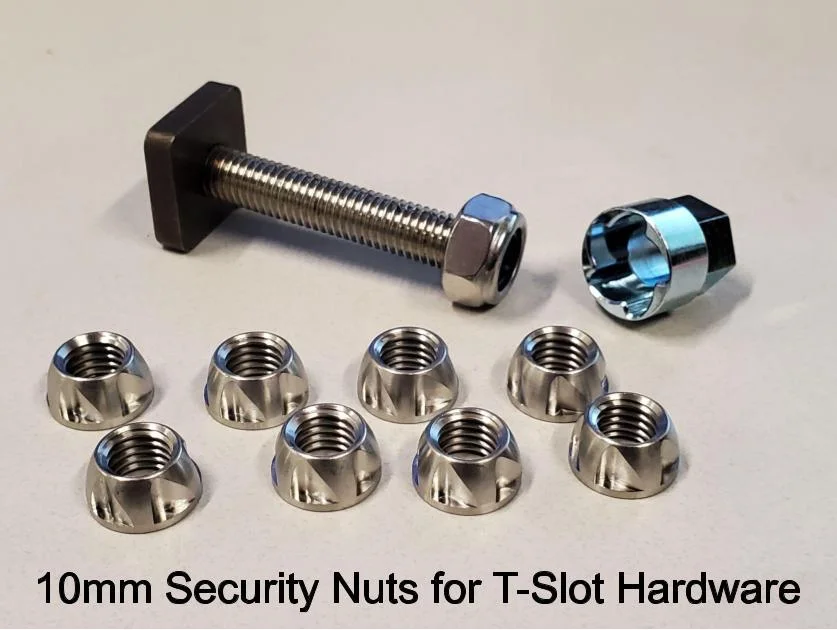 Tuff Stuff Security Nuts 10mm Silver TS-SEC-BLT-10MM