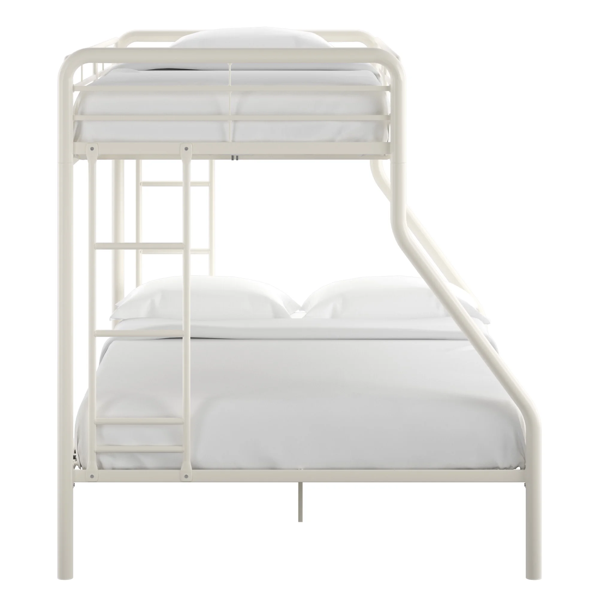 Weston Home Elise Twin Over Full Metal Bunk Bed, White