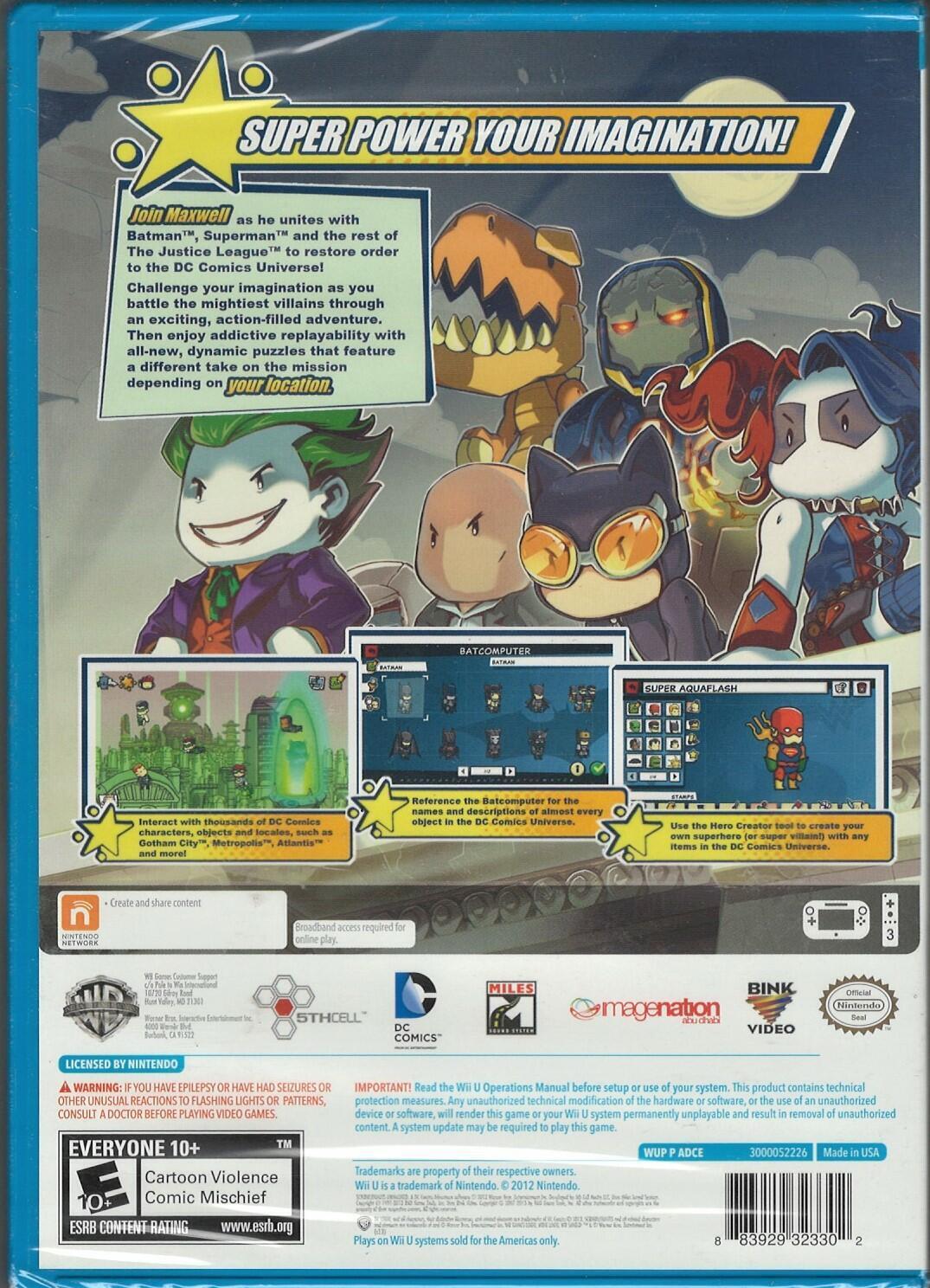 Scribblenauts Unmasked - A DC Comics Adventure Wii-U (Brand New Factory Sealed U