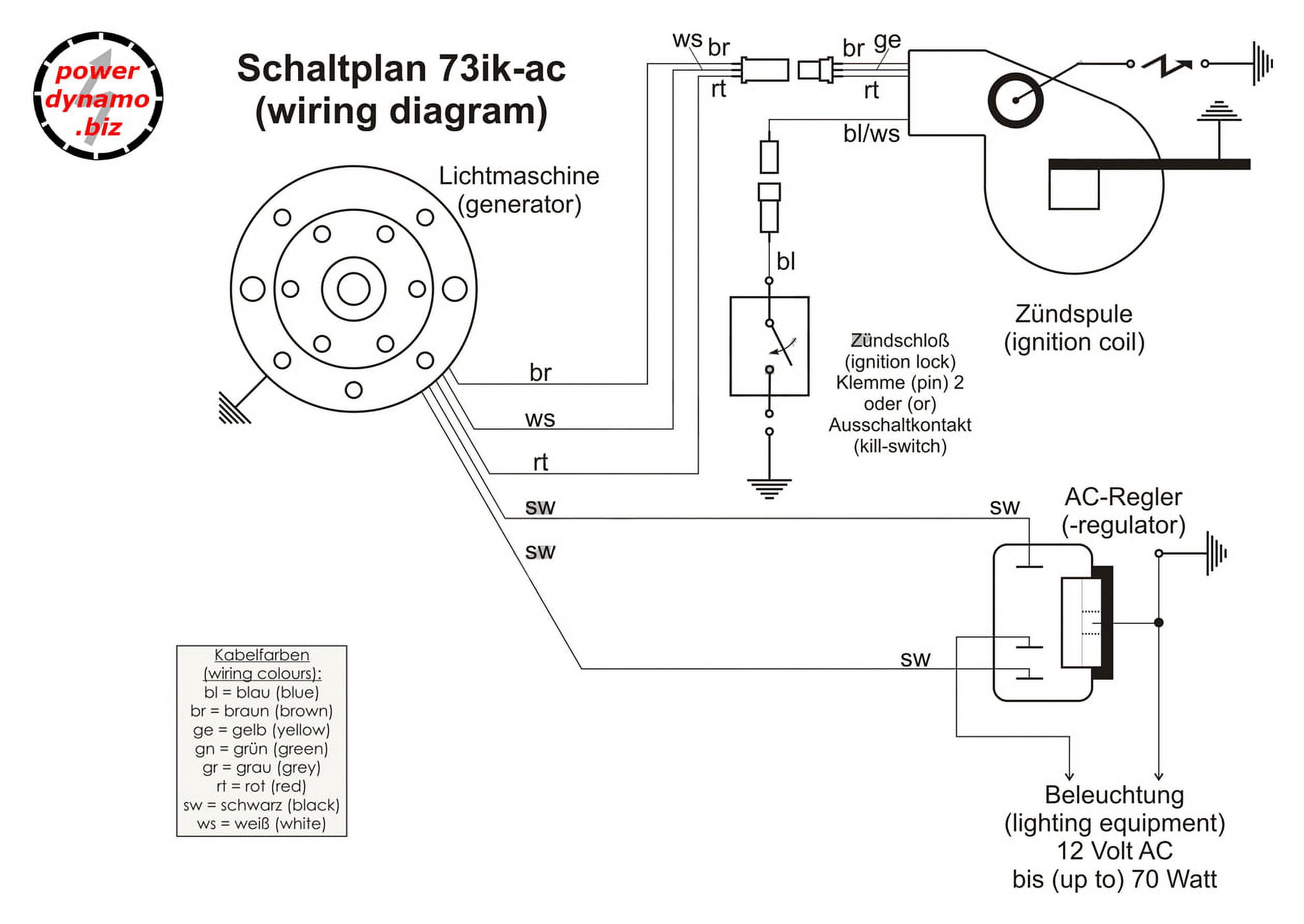 Powerdynamo VAPE Ignition Sys for Husqvarna 67-71 WR 360 400 Large Shaft 115mmAC