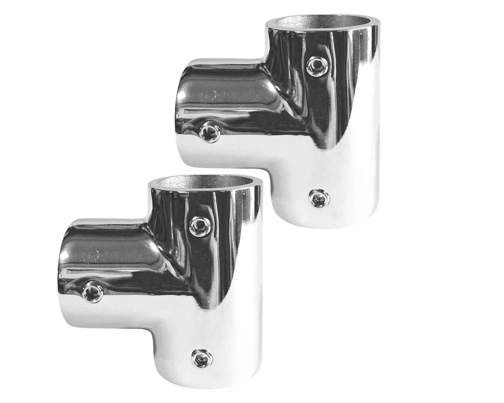 GooMeng 316 Stainless Marine Grade Handrail 90 Degree T/Tee Fitting Polished Rail Connector for 1