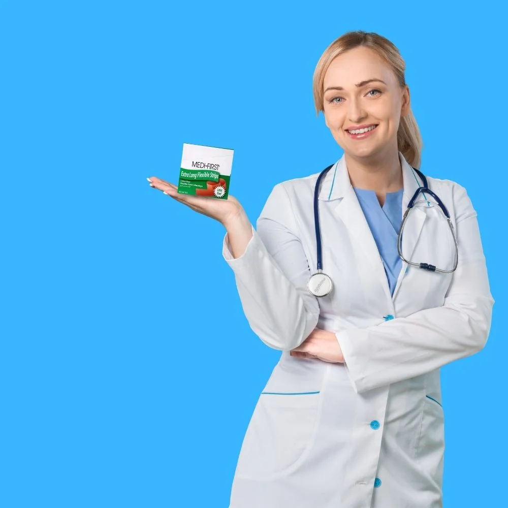 Flexible Fabric Extra Long Bandages Strip - 3/4