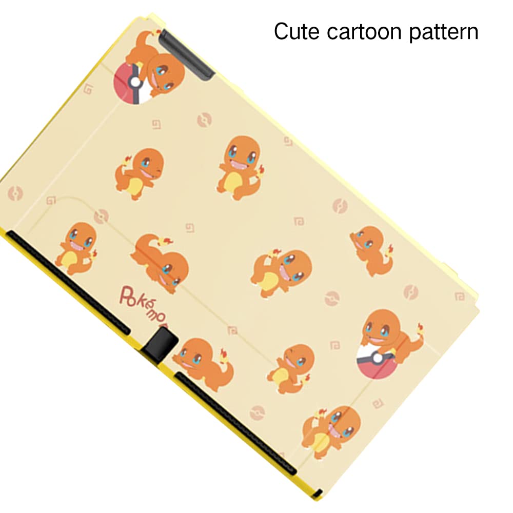 PERFECTSIGHT Protective Case Compatible with Nintendo Switch OLED | Cute Charmander | Anti-Scratch Shockproof Slim Cover Case for NS Console and Joy-Con Controllers, Hard Shell Dockable Case