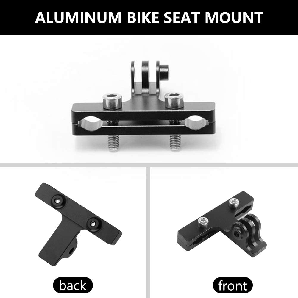 Bicycle Saddle Rail Camera Mount Bike Seat Mount for GoPro Hero 11/10/9/8/7/6/5s/5/4s/4/3+ Campark AKASO DJI