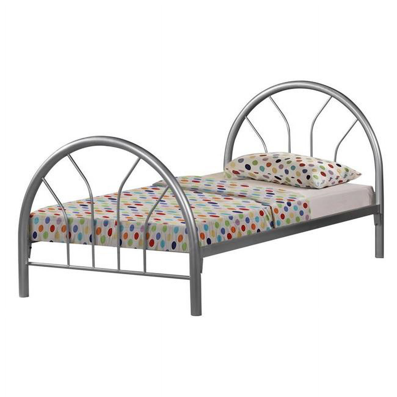 PD-CS3009SL Hoop Bed - Twin Size, Silver