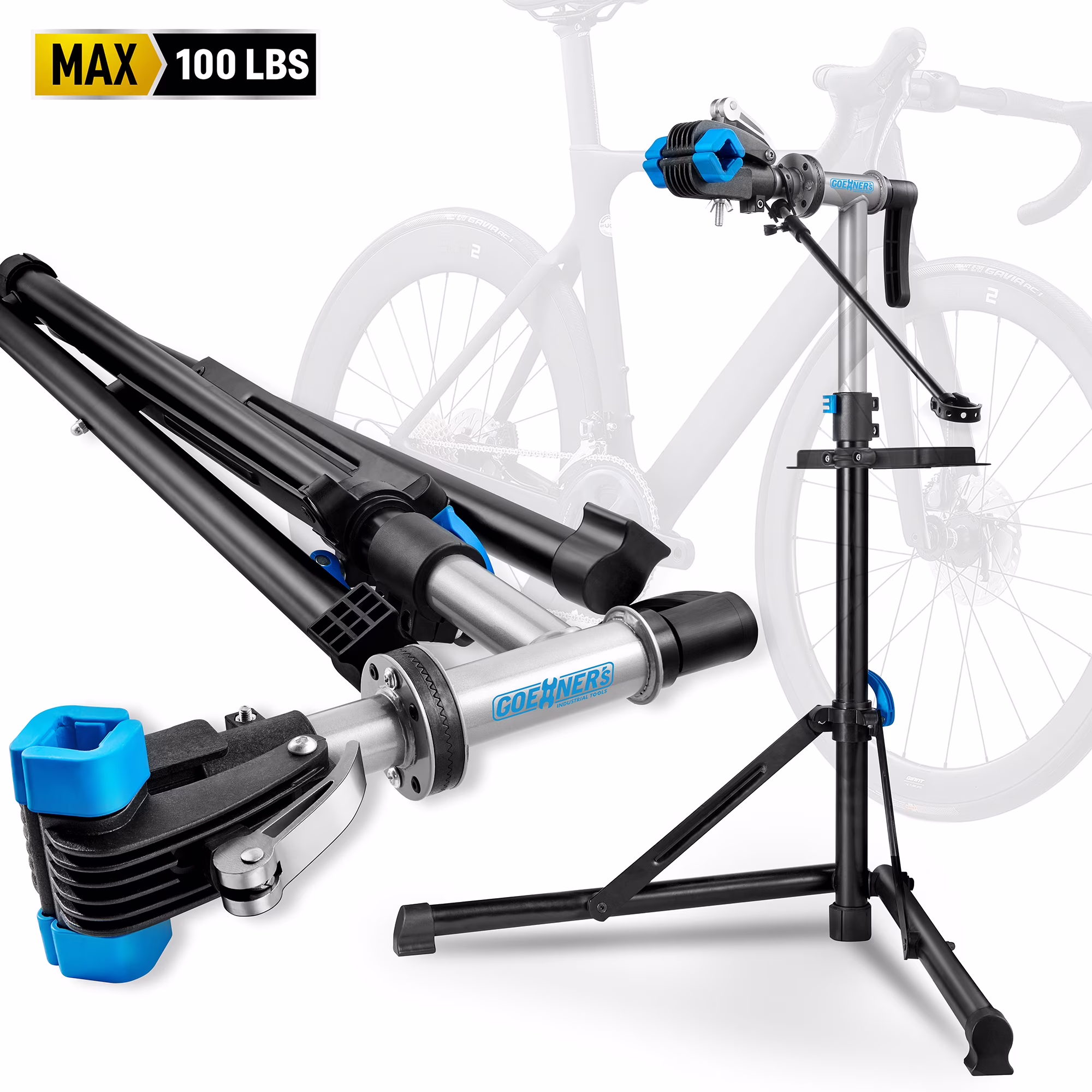 E Bike Repair Stand Bicycle Repair Work Stand (Max 100 lbs) - Foldable Bike Rack for Garage/Repair