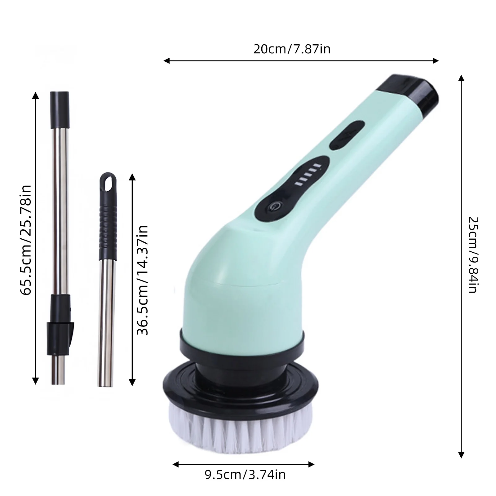 Dazzduo Electric cleaning brush,Brush Dual Speed Brush Scrubber Brush Arm Tile 6 Heads IPX6 Speed Brush Arm Spin Scrubber 6 Arm Tile Floor Dual Speed Scrubber 6 Heads Spin Scrubber