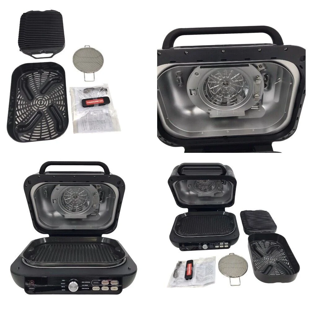 Ninja FG551 Foodi Smart XL 6-in-1 Indoor Grill with 4 QT Air Fryer #U4620 Used