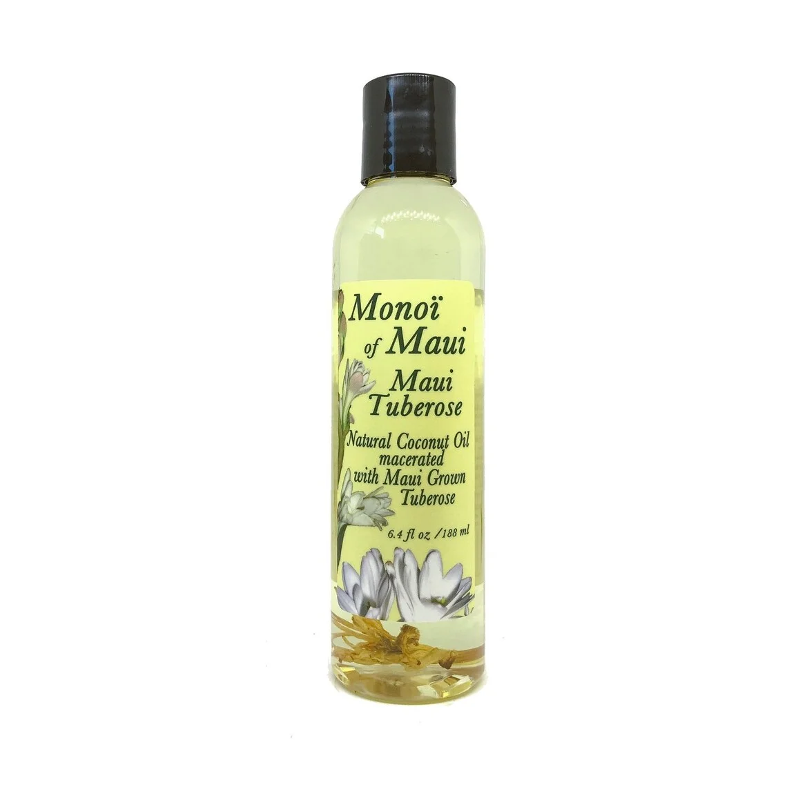 Monoi of Maui Tuberose Flower Natural Coconut Oil for Skin, Hair, Tanning, & Massage