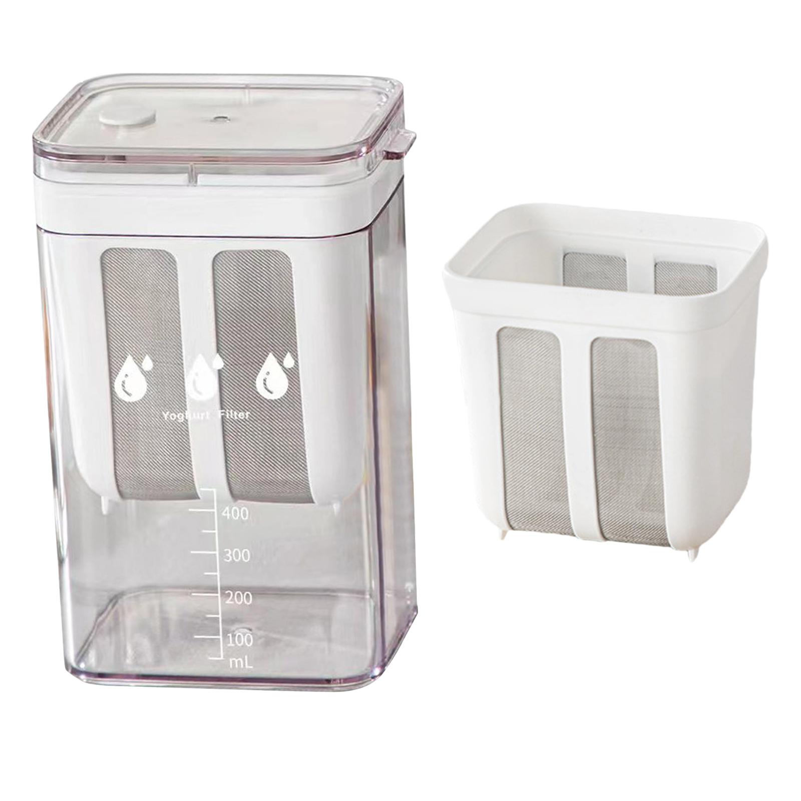 Yogurt Strainer Soya Bean Milk Filter Cup Food Strainer 1100ml Kitchen Tools with Stainless Steel Mesh for Homemade Household