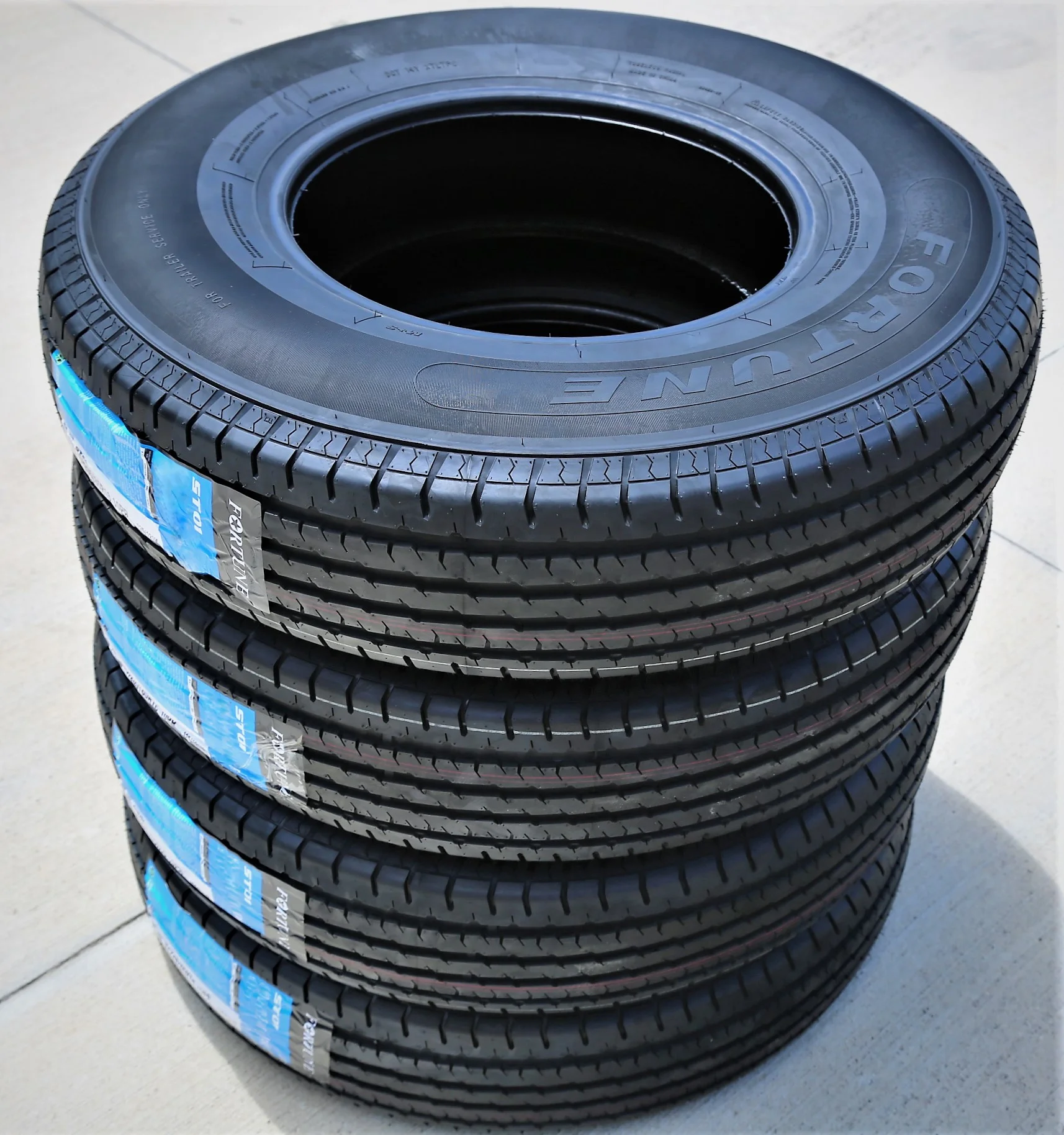 Set of 4 (FOUR) Fortune ST01 ST 205/75R15 Load C (6 Ply) Trailer Tires