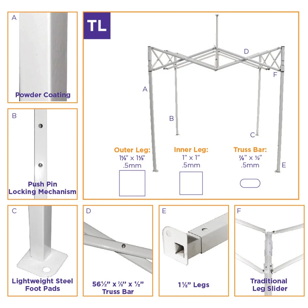 Impact Canopy 10x10 Pop Up Canopy Tent, Mesh Sidewalls, Screen Room, Steel Frame, Gazebo Enclosure, Royal Blue