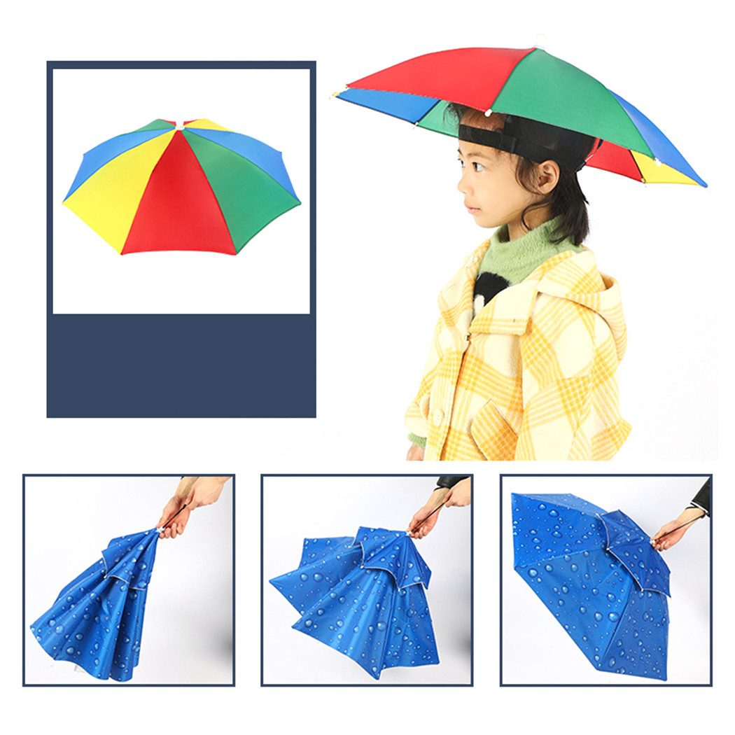 Umbrella Hat Rain-proof Unisex Folding Windproof Fishing Umbrella Head Umbrella