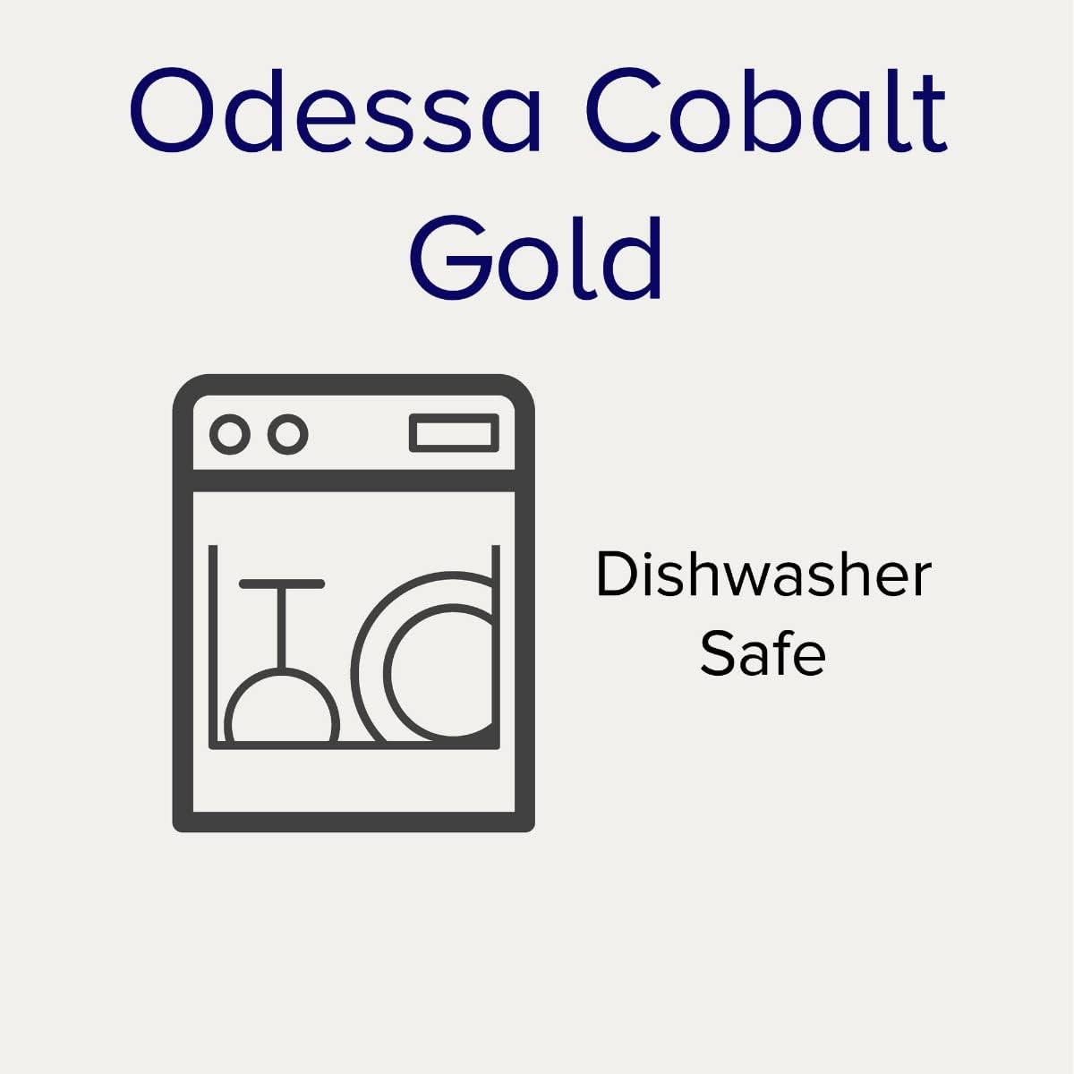 Odessa Cobalt 5-Piece Place Dinnerware Setting In Blue/White