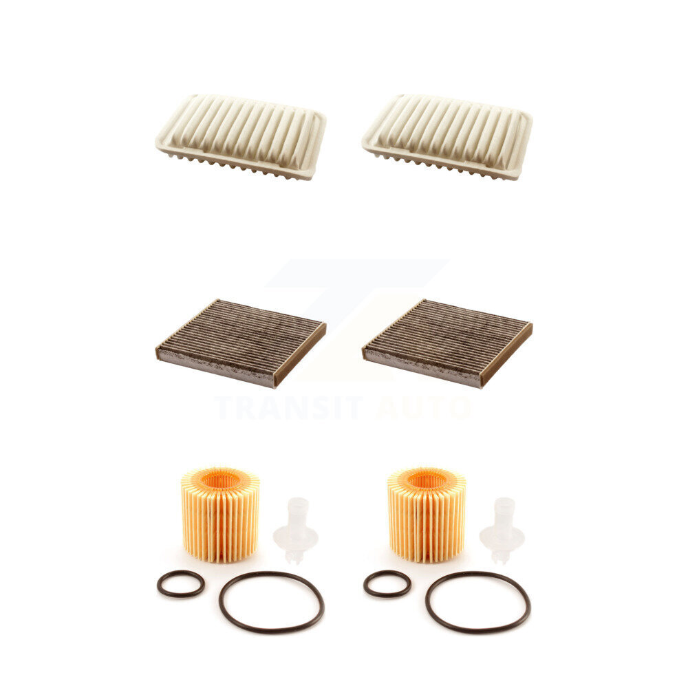 PUR 2x Air + 2x Cabin + 2x Engine Cartridge Oil Filter (6 Total) Kit for Car Toyota Corolla Scion xD Matrix Pontiac Vibe iM KFM-101196