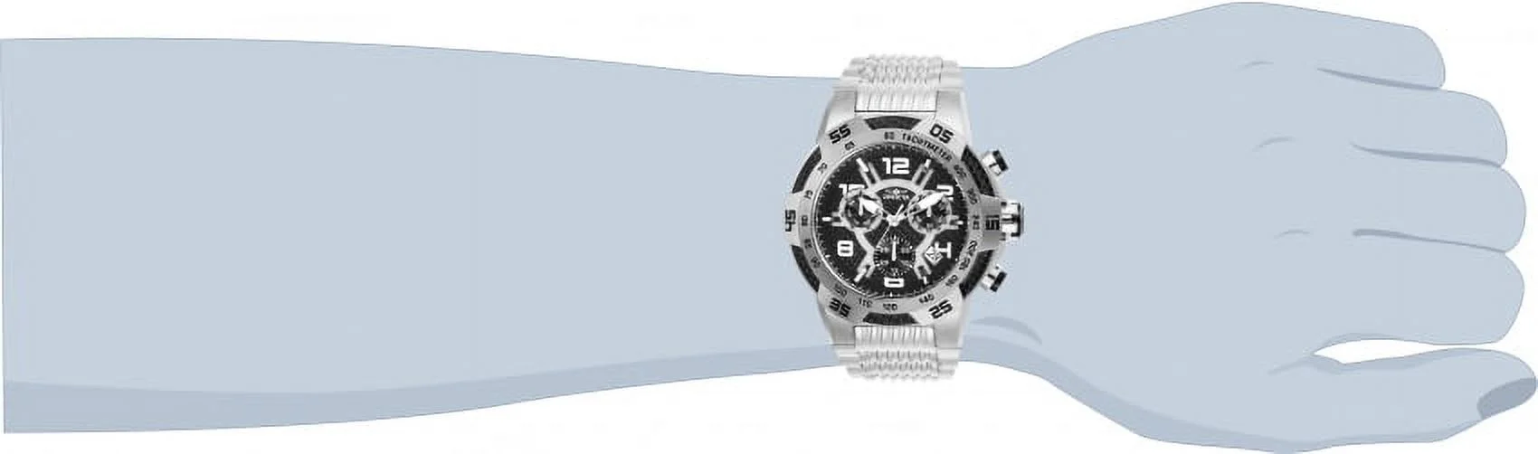 Invicta Speedway Chronograph Black Carbon Fiber  Dial Men's Watch 25285
