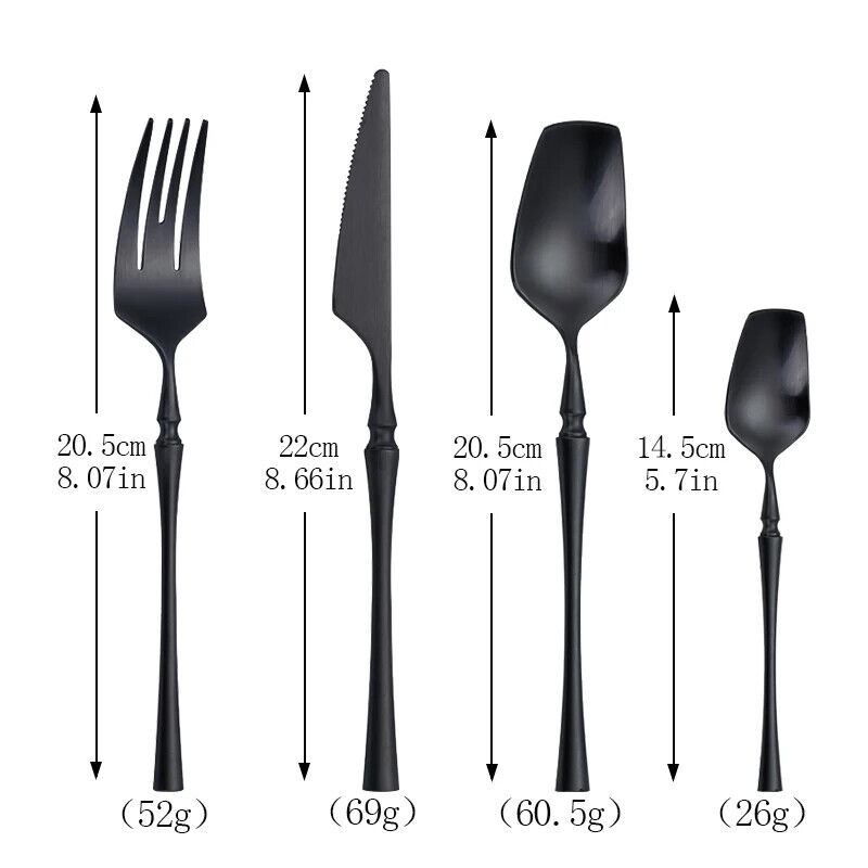 Stainless Steel Cutlery Set Gold Dinnerware Set Food Tableware Dinnerwares