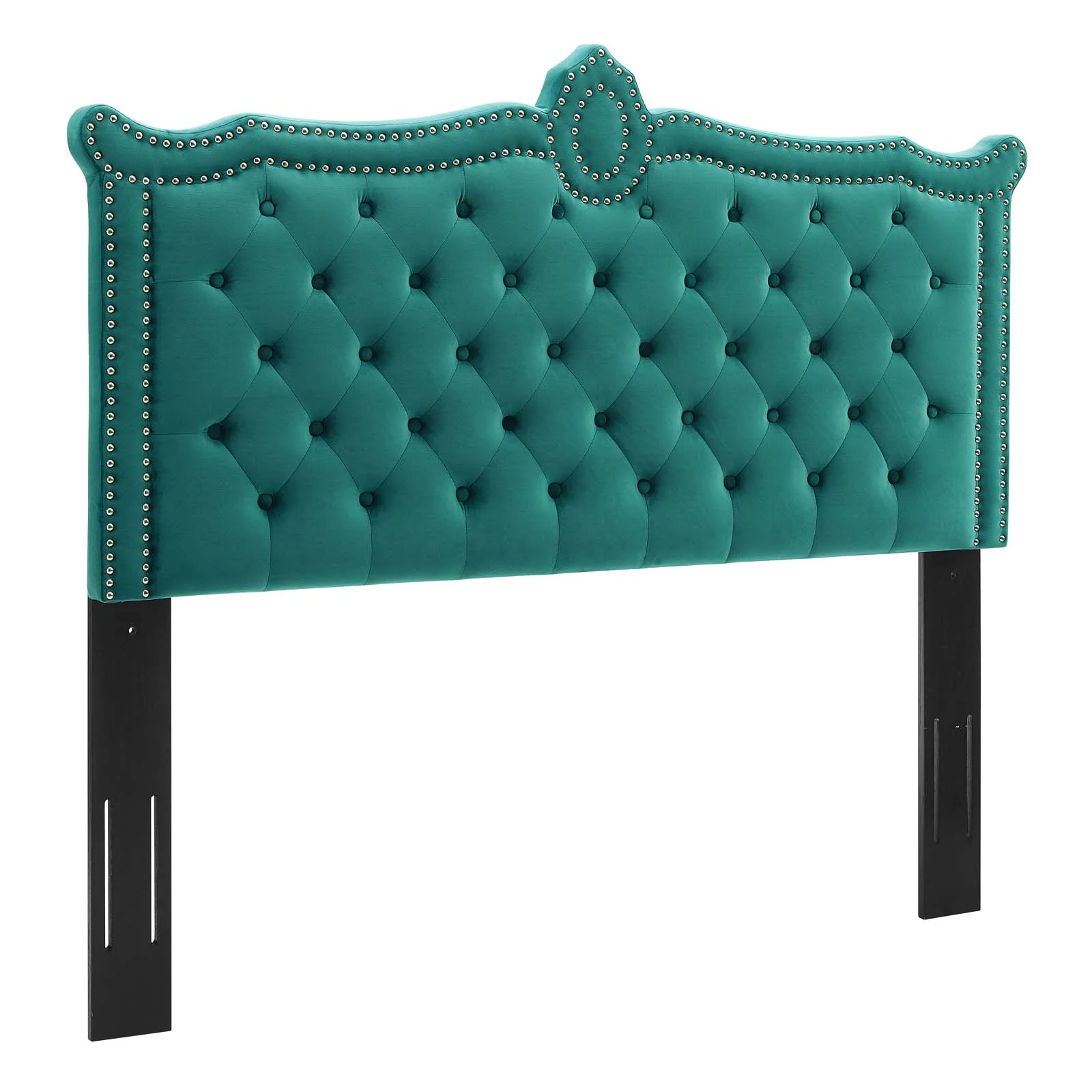 Modway Louisa Tufted Performance Velvet Twin Headboard in Teal