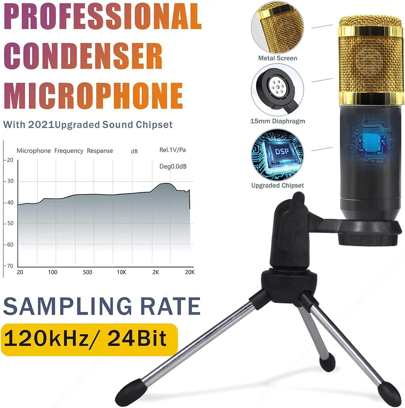 [Summer Sale]Podcast Equipment Bundle, SINWE Condenser Microphone Livestream Microphone Set