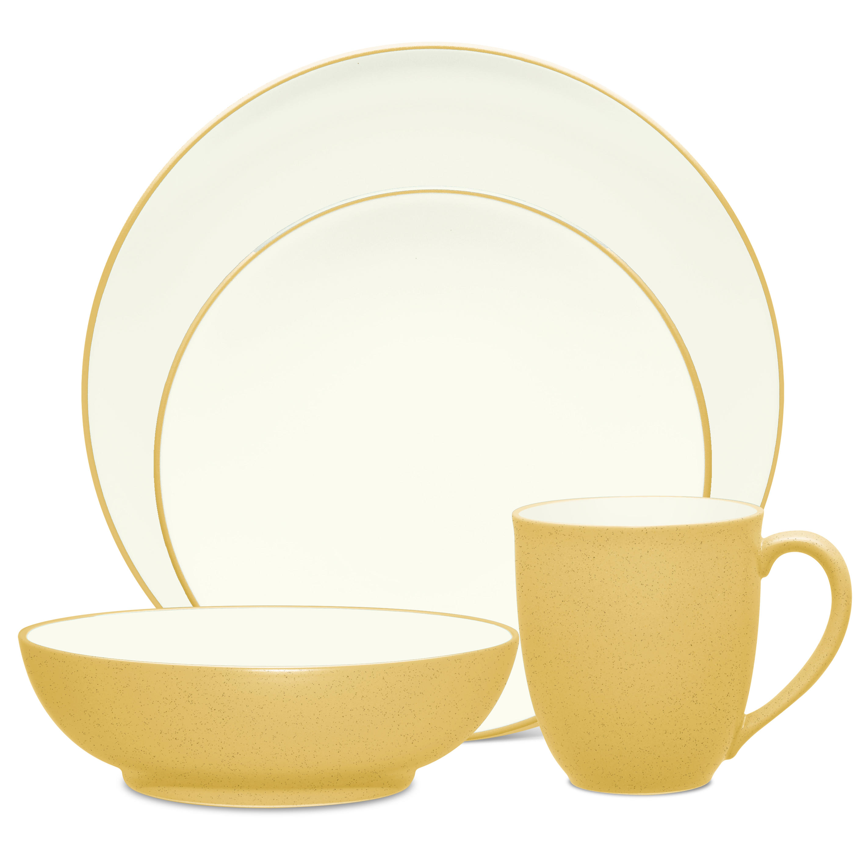 Noritake Colorwave Mustard 4-Piece Coupe Place Setting