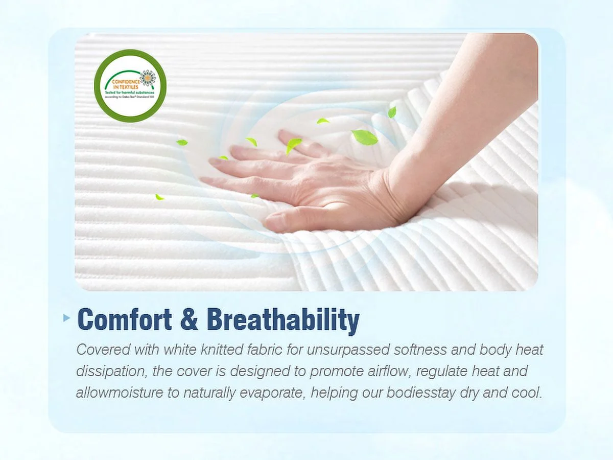 DIGLANT King Mattress, 14Inch Medium Plush Supportive Memory Foam Hybrid Mattress,  7-Zone Individual Pocket Springs King Size Mattress in a Box, CertiPUR-US Certified