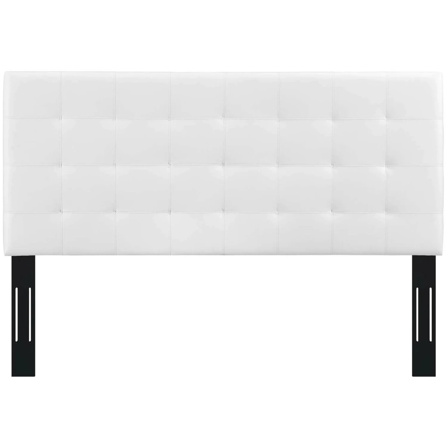 Paisley Tufted Twin Upholstered Faux Leather Headboard-MOD-5848