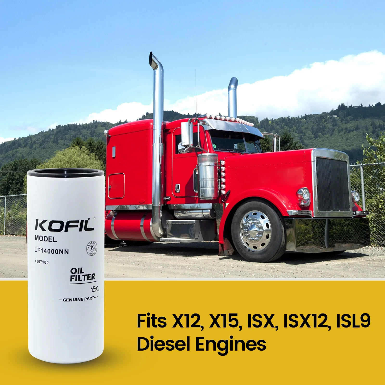 5PCS CUMMINS ISX15 OIL CHANGE KIT LF14000NN, FF5776, FS19764