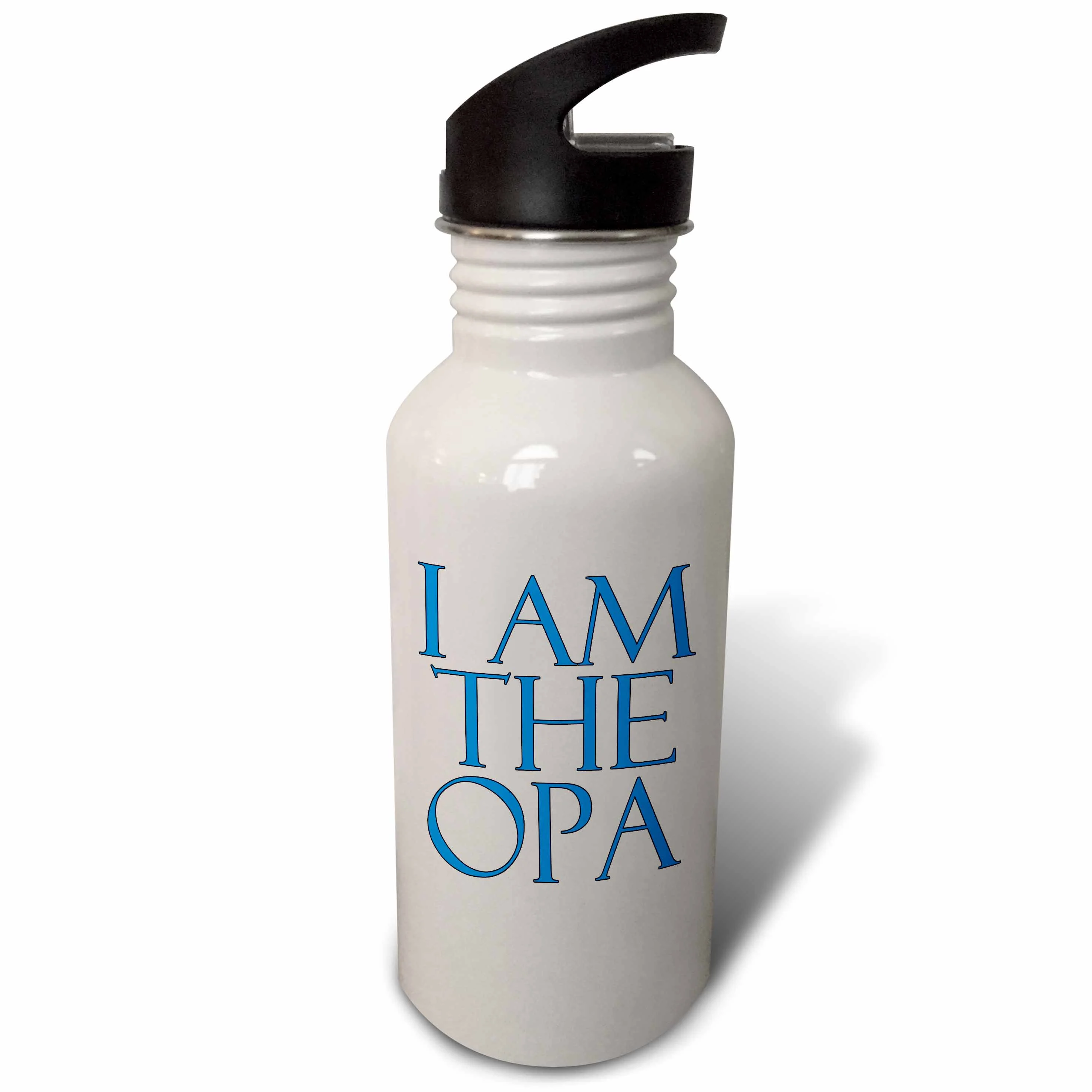 I am the opa. Blue. 21 oz Sports Water Bottle wb-193301-1