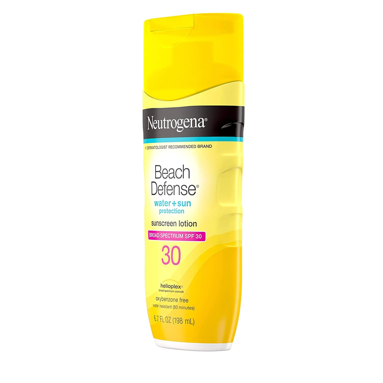Neutrogena Beach Defense Water Resistant Sunscreen Body Lotion SPF 50, Oil-Free Lightweight Oxybenzone-Free Sun Protection 6.7 oz (Pack of 3)