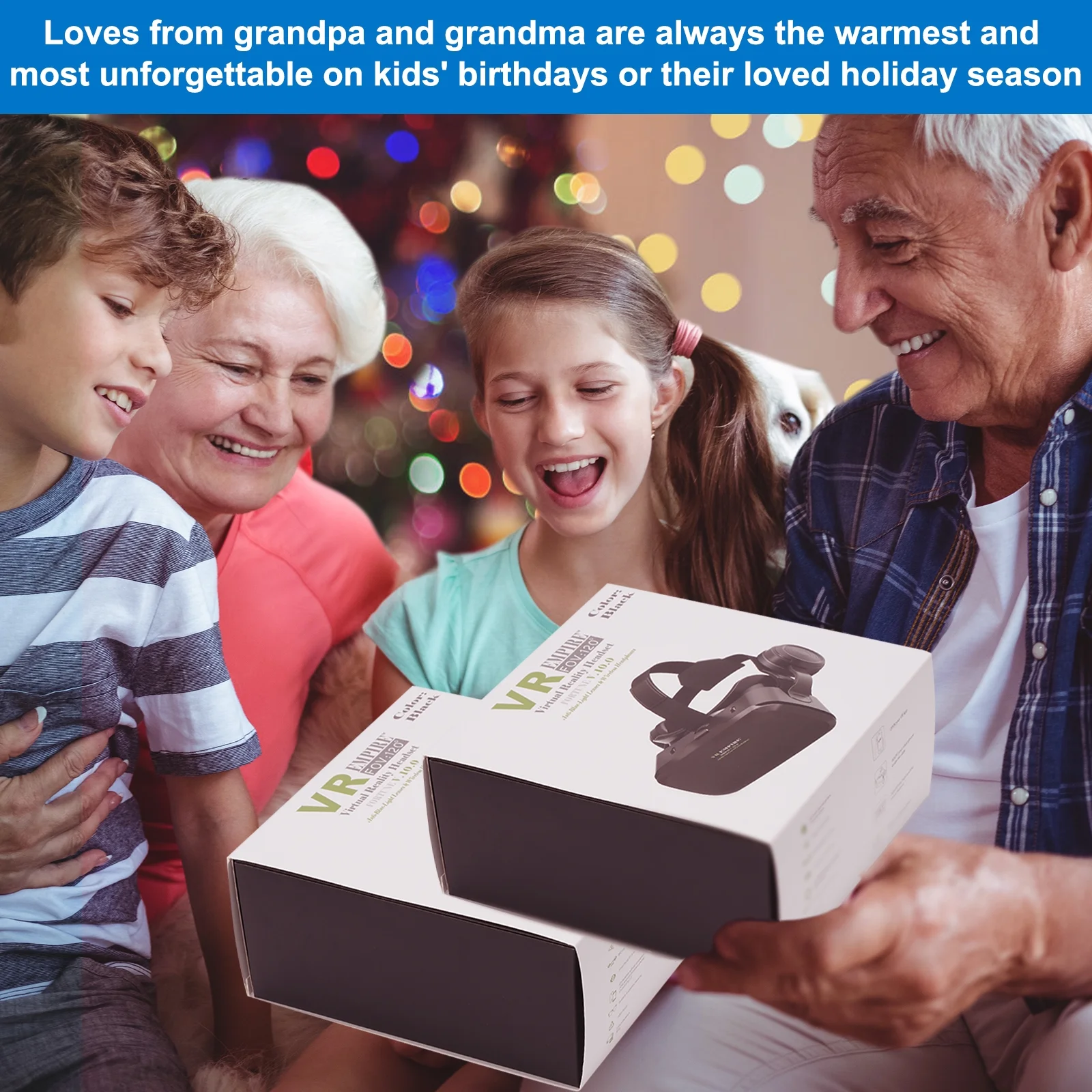 VR Headset for Android Phone/iPhoe with Controller, 120° FOV, 3.5mm Audio Wireless Adaptor, Anti-Blue-Light Lenses, Fits for All Mobile’s Length/Display Size Up to 6.7/7.2 inches. (V9BR)